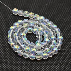 Imitare austriaco di cristallo di vetro placca fili tallone rotondo&nbsp;GLAA-F030-4mm-B01
