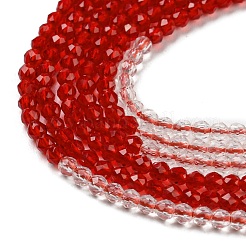 Brins de perles de verre de couleur dégradé transparent&nbsp;GLAA-H021-01A-37