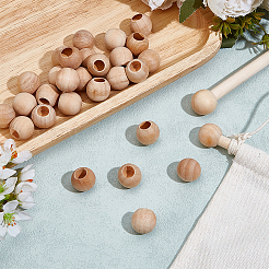 Perle en bois&nbsp;WOOD-WH0026-47A
