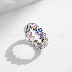 925 bague en argent sterling avec pavé de zircones cubiques&nbsp;FS-WGB60E4-02