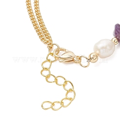 Braccialetti con perline di ametista naturale&nbsp;BJEW-JB12884-01