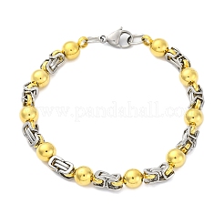 304 Edelstahl-Rundglieder- und Königsketten-Armbänder für Damen und Herren&nbsp;BJEW-R018-19GP
