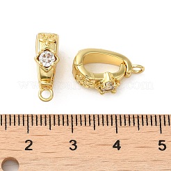 Messing mit kubischen Zirkonia-Verlängerungsbügeln&nbsp;KK-Z033-04G