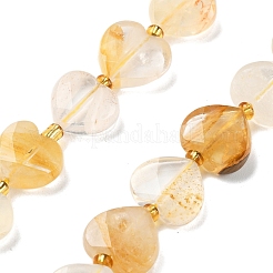 Fili di perle di quarzo ematoide giallo naturale&nbsp;G-B044-B18-01
