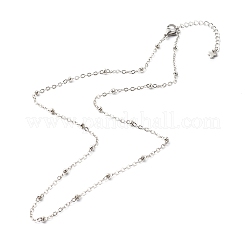 Collier à chaînes satellites en acier inoxydable 304 résistant au ternissement&nbsp;NJEW-JN03594-01