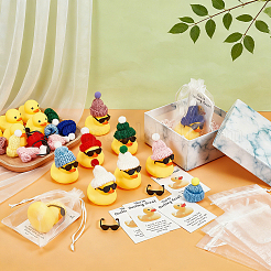 24 set di decorazioni per espositori di anatre di plastica&nbsp;DJEW-PH0002-18