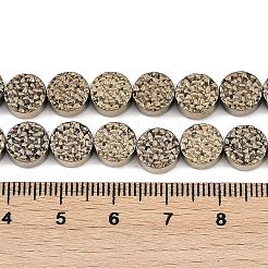Fili di perline di ematite sintetica non magnetica elettrolitica&nbsp;G-H072-F01-01A