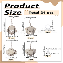 Kits para hacer pendientes colgantes de acero inoxidable 304&nbsp;DIY-LP0005-21B-P