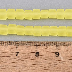 Fili di perle di vetro smerigliato trasparente&nbsp;LS-GLAA-N072-01A-A20