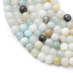 Brins de perles d'amazonite de fleurs naturelles&nbsp;G-Z116-A18-3mm