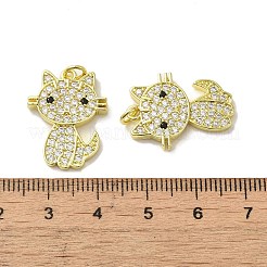 Cremagliera placcatura micro ottone spianare pendenti zirconi&nbsp;KK-O017-04G