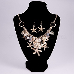 Trendige Seestern und Conch Schmuck-Sets&nbsp;SJEW-PH0001-02G