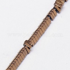 Electroplate non magnetici ematite sintetico fili di perline&nbsp;G-J174-3x3mm-05