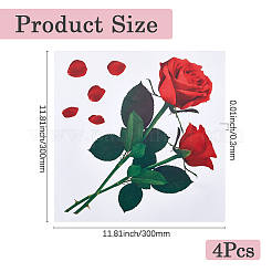 Selbstklebende dekorative PVC-Aufkleber mit Blumenmuster&nbsp;DIY-WH20031-044