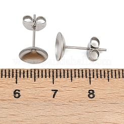 Ohrstecker-Beschläge aus Edelstahl 304&nbsp;STAS-D389-03E-P