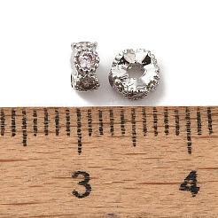 Perline zirconi micro pave  in ottone&nbsp;KK-C072-22P-03