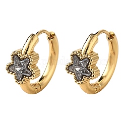 Orecchini a cerchio a forma di stella in acciaio inossidabile 304&nbsp;EJEW-P309-01G