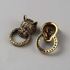 Cabochons aus Legierung mit Leopardenkopf&nbsp;MRMJ-WH0075-86AG