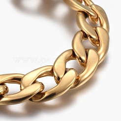 Ionenplattierung (IP) 304 Edelstahl Panzerkettenarmbänder&nbsp;BJEW-L634-05D-G
