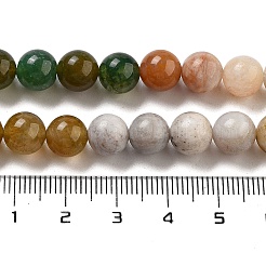 Natürliche Bambusblattachat- und indische Achatperlenstränge&nbsp;G-B095-A04-02