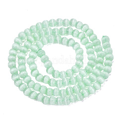Colliers de perles en verre imitation œil de chat&nbsp;GLAA-N075-01A-01