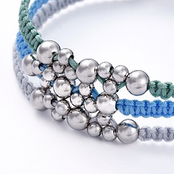 Set di braccialetti di perline intrecciati con filo di nylon regolabile&nbsp;BJEW-JB05289