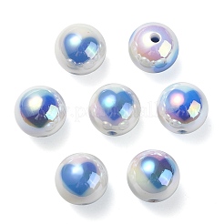 Placcatura uv perline acriliche iridescenti arcobaleno&nbsp;OACR-F004-09G