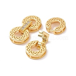 Messing Micro Pave klare Zirkonia Falte über Verschlüsse&nbsp;LS-KK-G420-09G