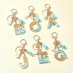 Porte-clés pendentif en résine époxy transparente&nbsp;KEYC-FS00022-19