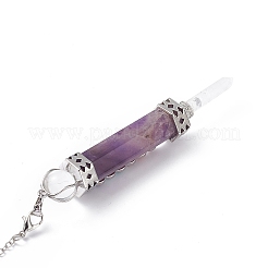 Pendoli da rabdomanzia in ametista naturale&nbsp;G-F733-01E