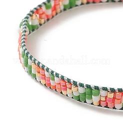 Bracelets de perles tressées de graines japonaises faites à la main&nbsp;BJEW-MZ00020-01