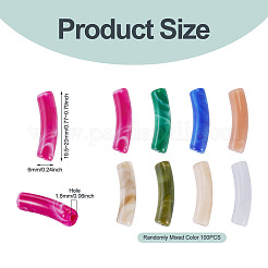 100 Stück zweifarbige Acrylperlen&nbsp;MACR-TA0002-80