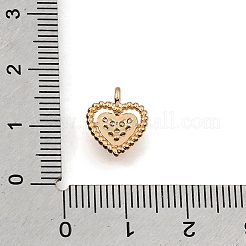 Pendentifs en laiton micro pavé de zircone cubique transparent pour la saint-valentin&nbsp;CU-K001-21G