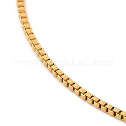 304 Edelstahl-Boxkettenhalskette für Damen&nbsp;NJEW-G104-05G