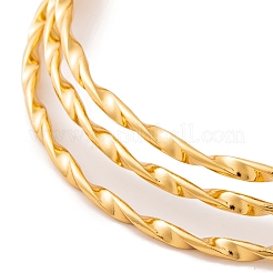 7 pz set di bracciali con anello strutturato in acciaio inossidabile 304 con placcatura sotto vuoto in PVD per donna&nbsp;BJEW-A011-13B-G
