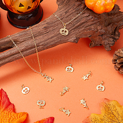 10 pz 2 stili di ciondoli in ottone per Halloween&nbsp;KK-BBC0014-59