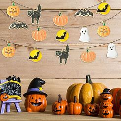 30 stücke 6 arten halloween rack überzug legierung emaille anhänger&nbsp;PALLOY-CJ0002-32