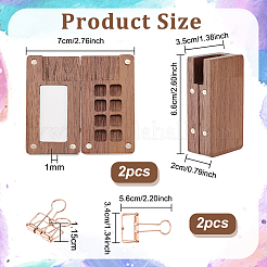 Boîte de palette de peintures à l'aquarelle en bois&nbsp;AJEW-WH0258-828