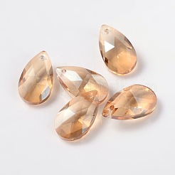 Pendentifs en verre de larme à facettes&nbsp;GLAA-O008-A