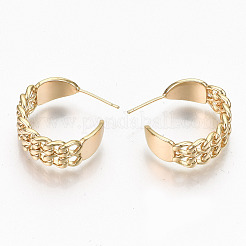 Pendientes de medio aro de latón&nbsp;KK-R117-040-NF