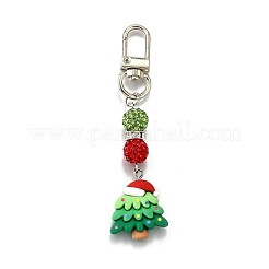 Weihnachtsmotiv Harz & Polymer Clay Strass Anhänger Dekoration&nbsp;HJEW-TA00350