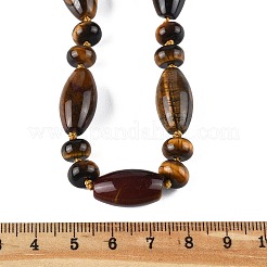 Natürliches Tigerauge Perlenkette&nbsp;NJEW-S388-13
