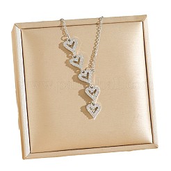 Pendentif cœur en laiton serti de micro-pavés de zirconiums cubiques transparents&nbsp;WG71264-02