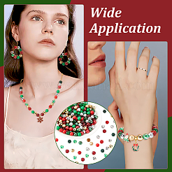 DIY Weihnachten Polymer Clay Strass & Glas & Acryl Perlen Schmuckzubehör Kits Kits&nbsp;DIY-NB0012-24