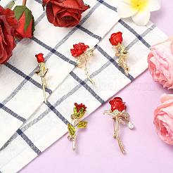 5 broche en résine et alliage de rose&nbsp;JEWB-CJ0003-53