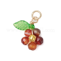 12 pz 12 colori tinti sfaccettato rotondo naturale agata perline pendenti&nbsp;PALLOY-JF03018
