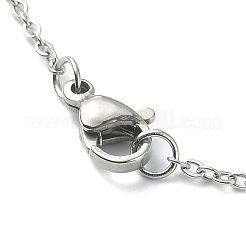 Collier pendentif tournesol en alliage émaillé avec chaînes en acier inoxydable 304&nbsp;NJEW-JN04412-02