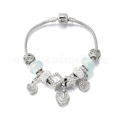 Charm-Armbänder aus europäischen Perlen aus Legierung&nbsp;BJEW-F495-11P