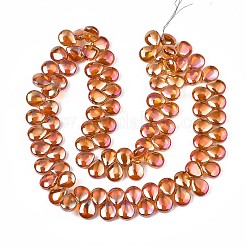 Perles en verre plaquent brin&nbsp;X-EGLA-S188-27-B01