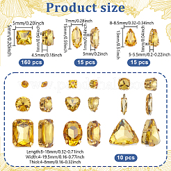 4 Stil Glas-Strass zum Aufnähen&nbsp;FIND-NB0006-19A